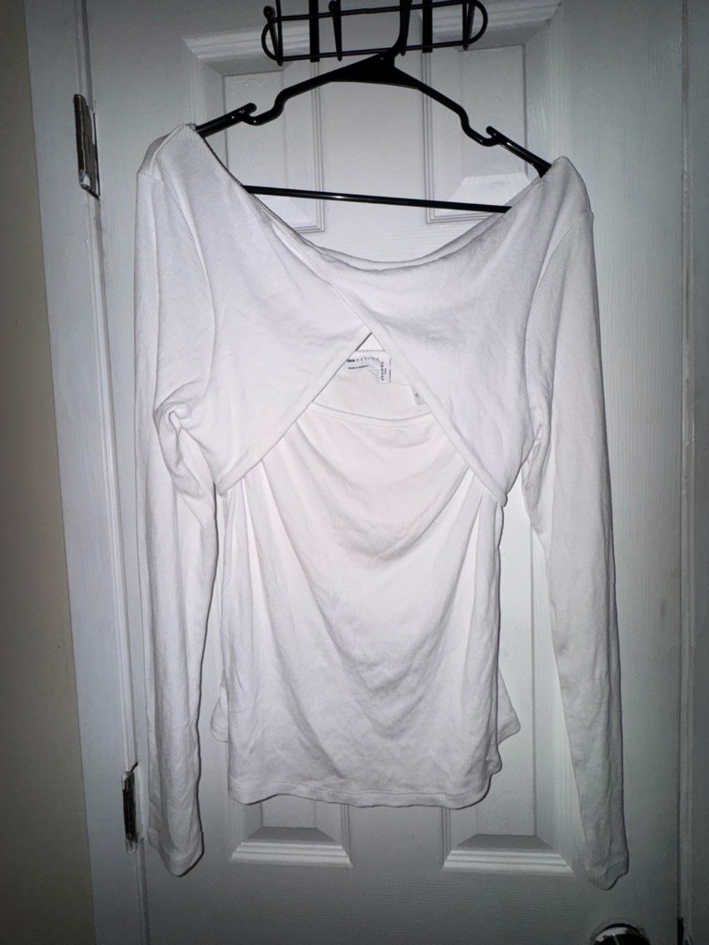 ASOS Women's White Long-Sleeve Twist-Back Top size 14 NWT